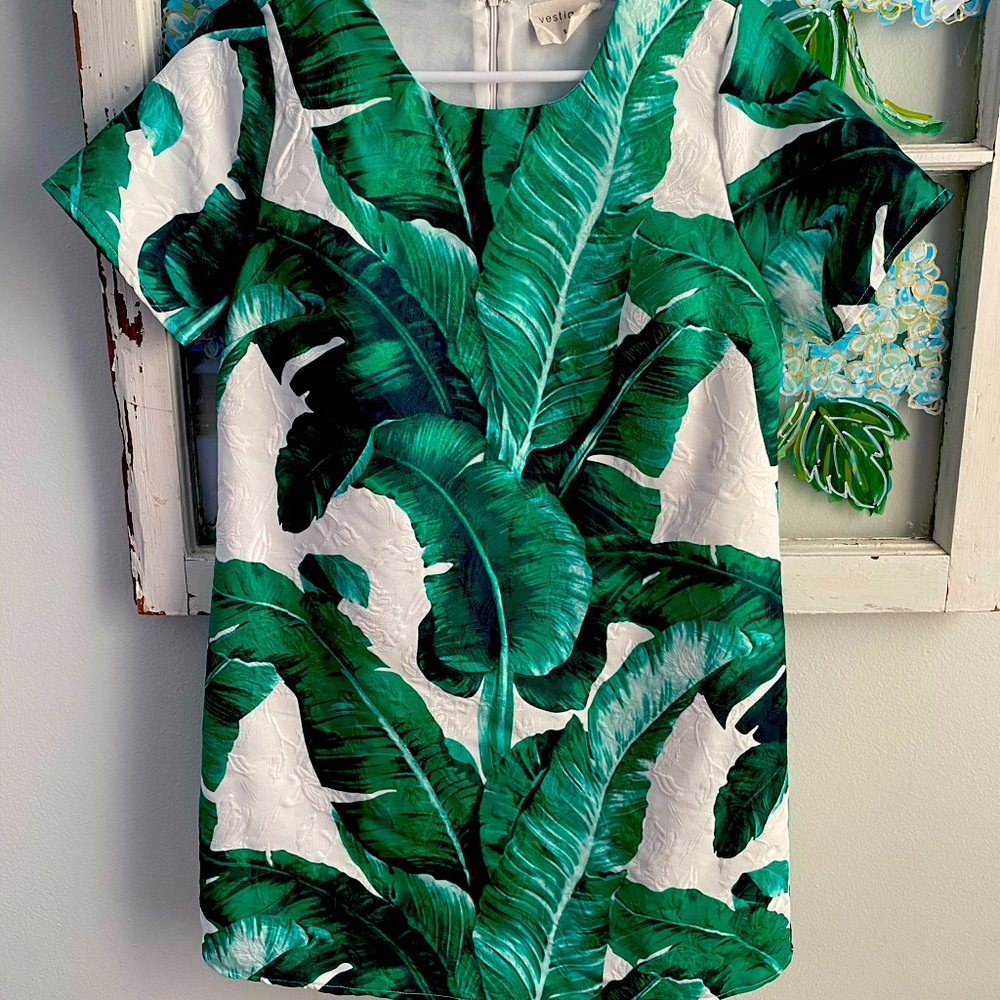 Banana Leaf Shift Dress